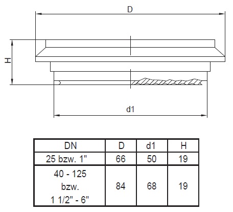 VT衛(wèi)生型化學密封尺寸圖