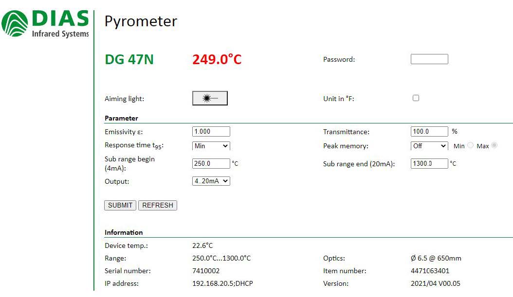 DG47N網絡服務器上設置和調整參數(shù) DG47N網絡服務器上調整參數(shù)